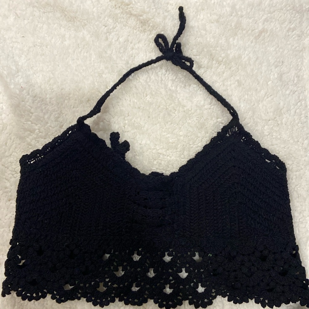 Black halter top